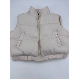 ANWND Puffer‎ Vest cream Quilted Sleeveless Casual sporty Outerwear gorpcore XL